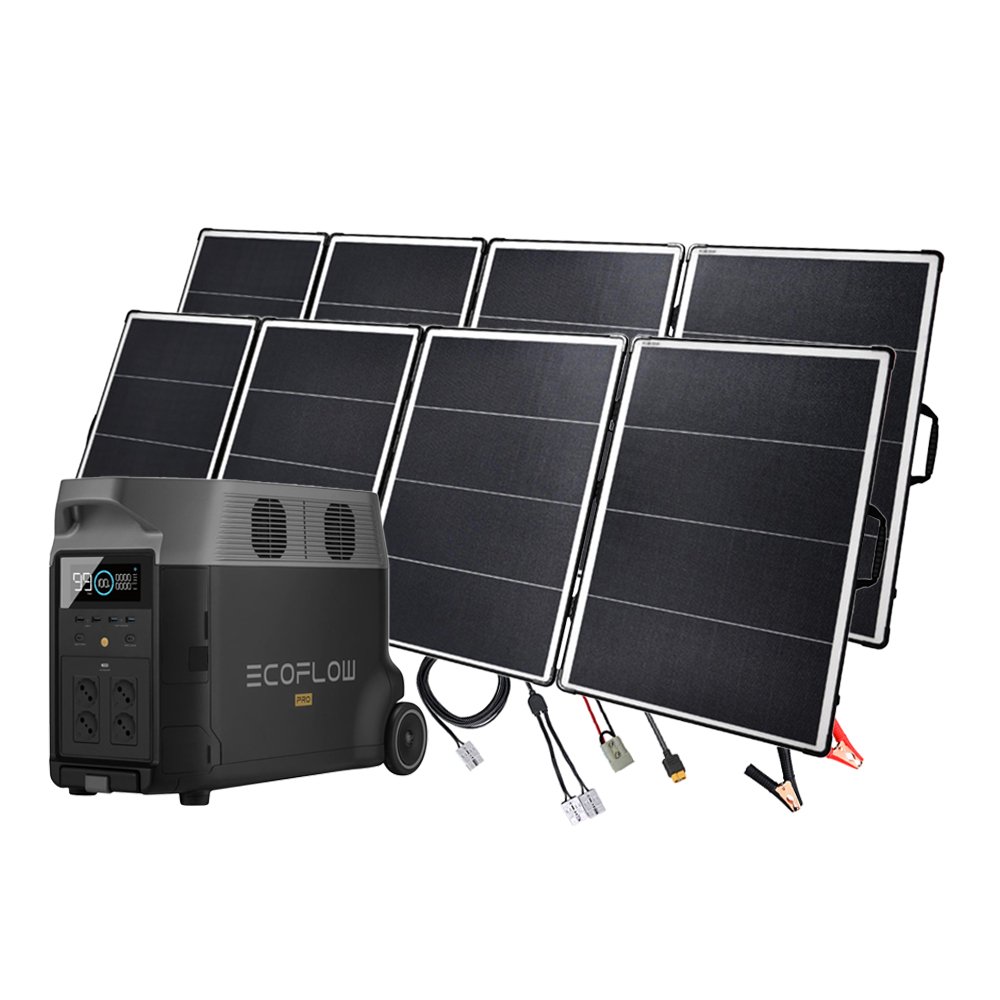 SavingsBundle Ecoflow Delta Pro 3.6kWh Powerstation with 2 x 400W Offgridtec solar module