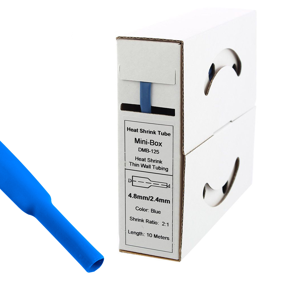 10m Shrink Tube 4,8mm>2,4mm blue