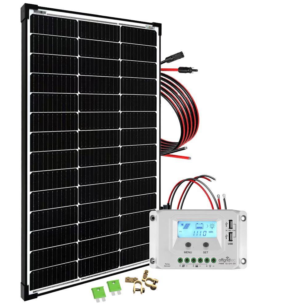 Offgridtec® basicPremium-L 100w SolaraSystème complet 12v