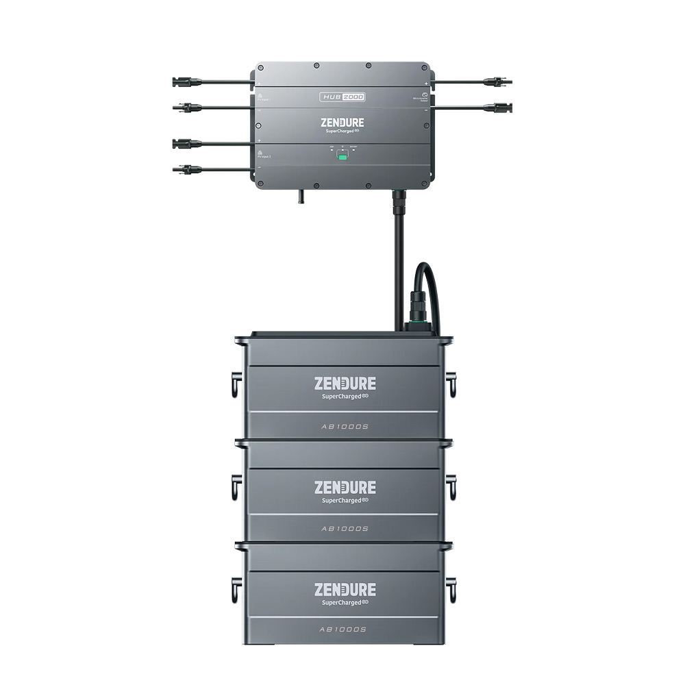 Zendure SolarFlow Set 2.88kWh Smart pv Hub 2000 with 3x ab1000S expansion battery