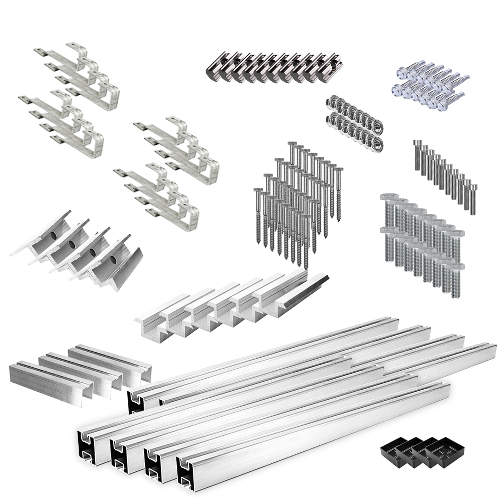 Offgridtec® Solar-Direct 1720W HM-1500 Chauffe-eau solaire Full Black Alimentation du réseau domestique