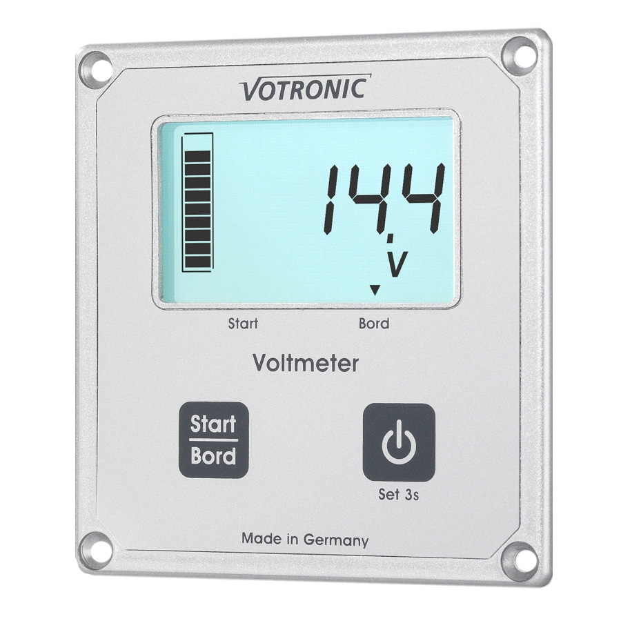 LCD-Thermometer in grau mit 2 Knöpfen
