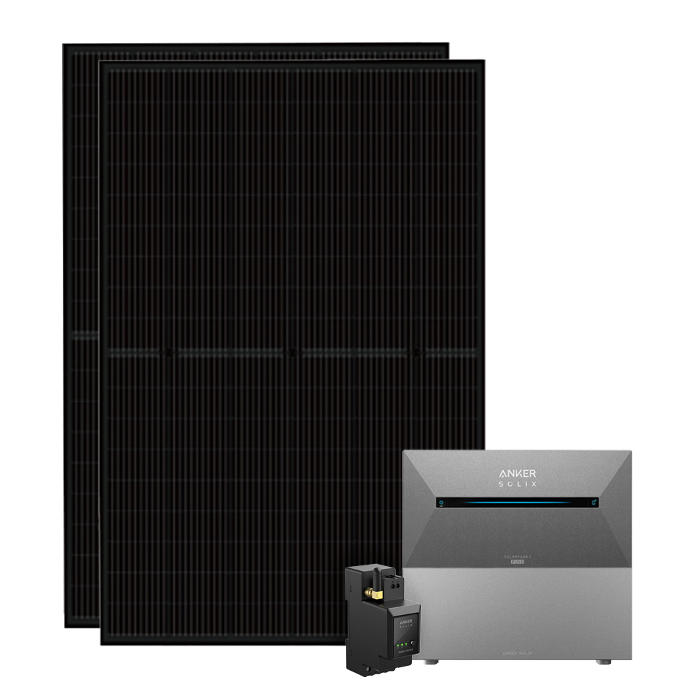 Anker 3,2kWh 900W Balkonkraftwerk inkl. Speicher SOLIX 2 E1600 PLUS & smarten Stromzähler