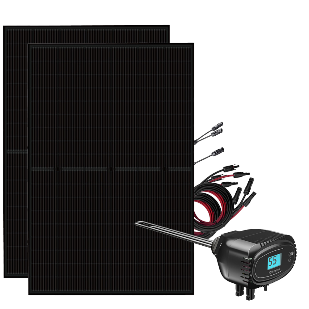 Offgridtec solar system 900W incl. 1kW Fothermo heating element for hot water boiler