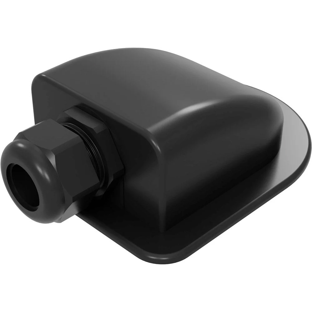 Schwarze Dachdurchfühtung für Kabel