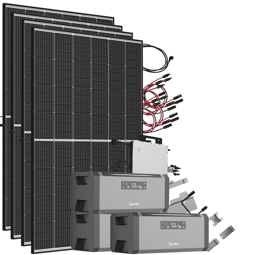 Offgridtec 5.76 kWh storage system 1800 W double-glass solar modules incl. HMS-1600-2T inverter 3-phase