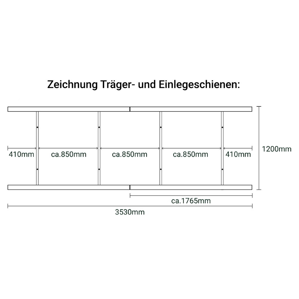Technische Zeichnung der WandPV Premium Modulhalterung mit Abmessungen