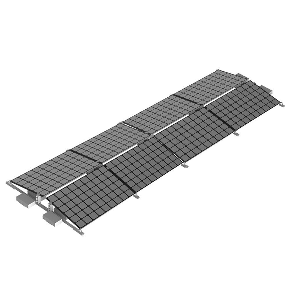 Offgridtec Flachdach Befestigungsset Ballast Montagekit Ost-West 8 Module