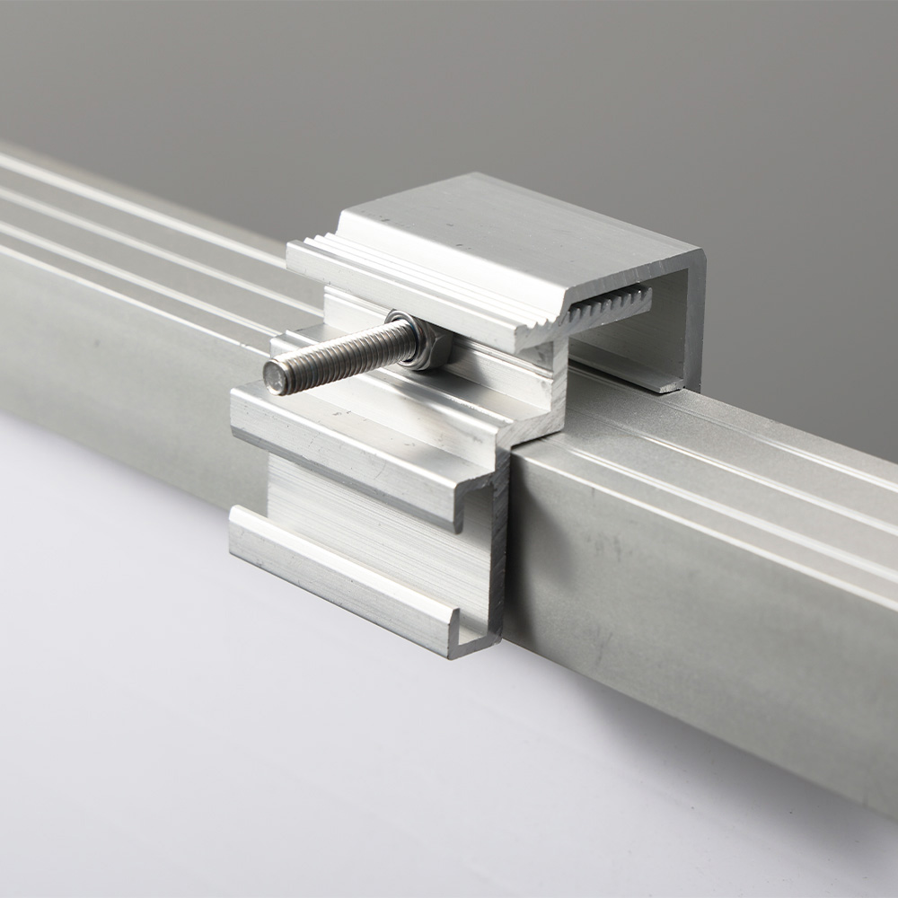 Offgridtec Pince de fixation argentée pour micro-onduleur module solaire 28-50mm
