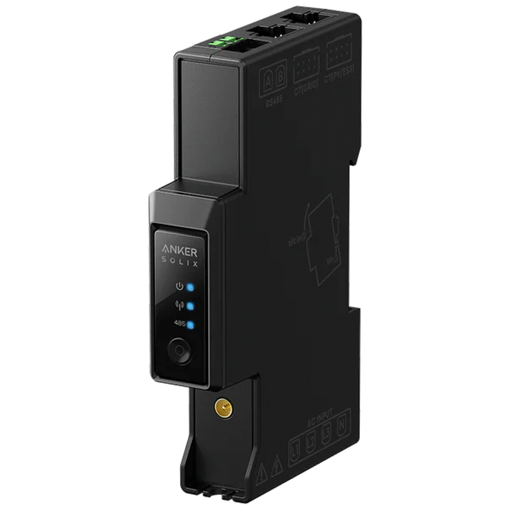 Anker Solix Stromzähler Smart Meter Gen 2 dreiphasig als Produktabbildung vor weißem Hintergrund
