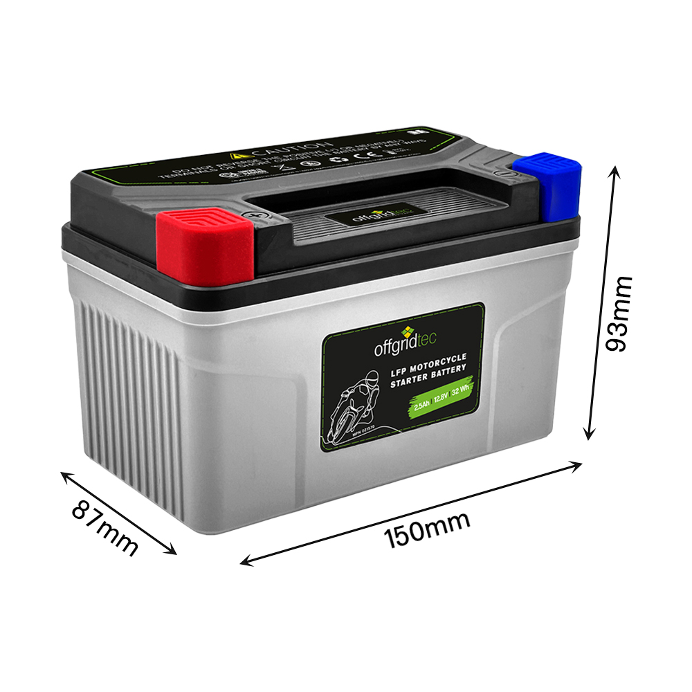 Offgridtec LFP starter battery 2.5Ah 12.8V for motorcycle