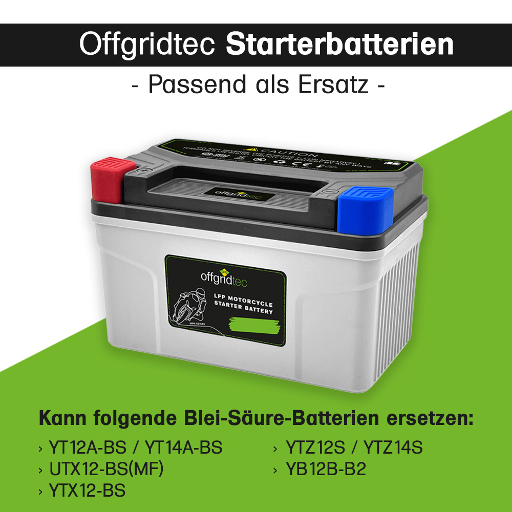 Offgridtec LFP starter battery 7.5Ah 12.8V for motorcycle