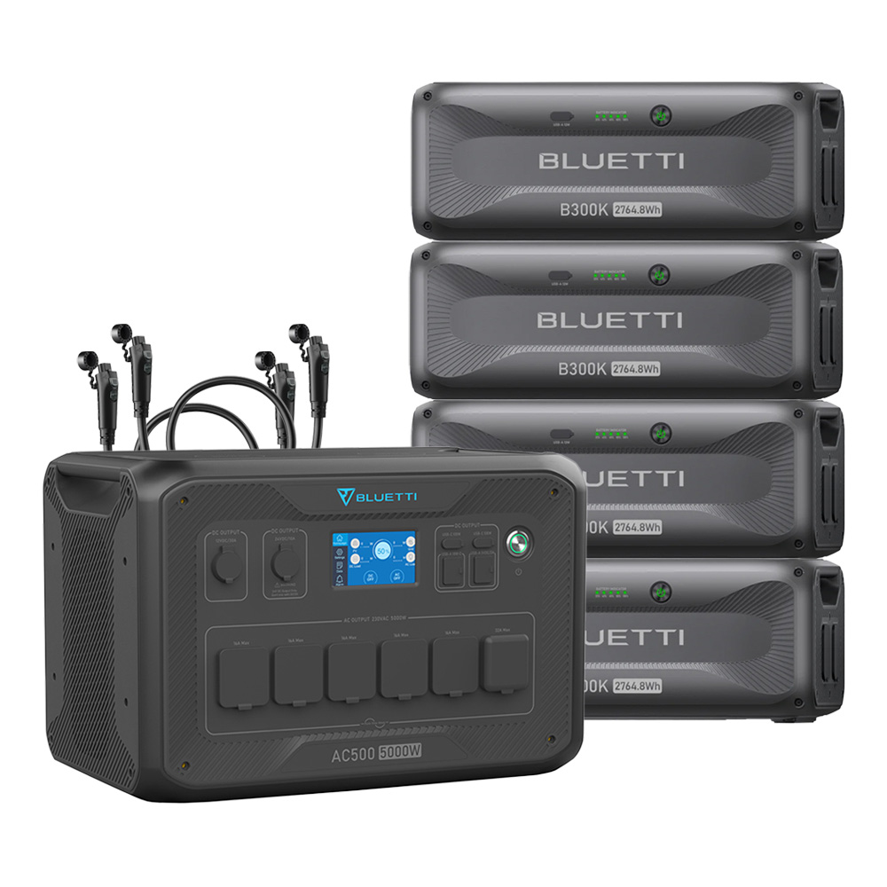 Bluetti AC500 10,8kWh Powerstation mit 4x B300K Speicher