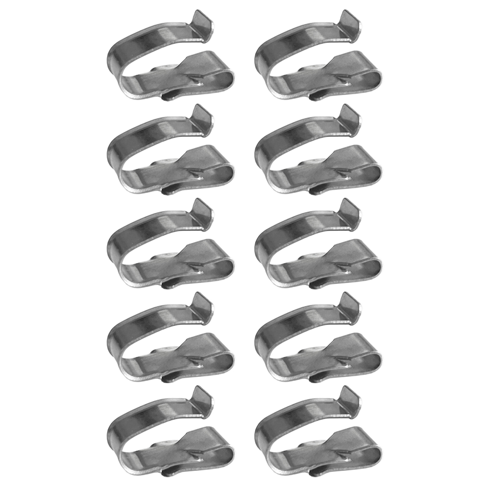 10x Offgridtec® PV cable holders - cable clips for solar cables, silver