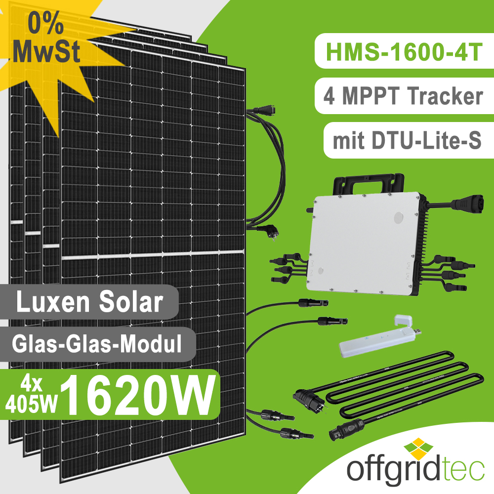 Centrale solaire de balcon Offgridtec 1720W HMS-1600-4T DTU-Lite-S Luxen Hi-Mo-6 430W Mini-PV solaire