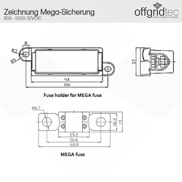 Support pour méga-fusible