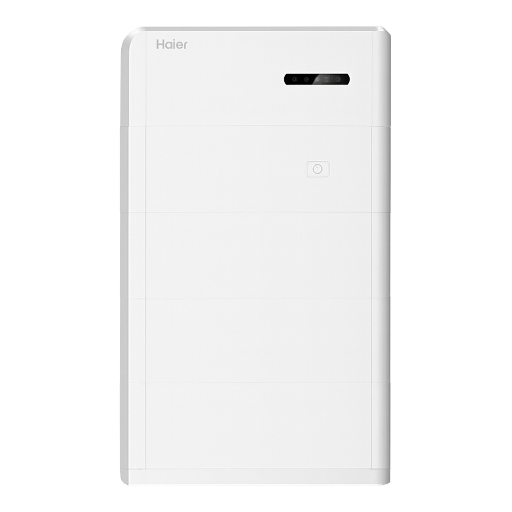 Weißes Haier Smart Cube Speichersystem mit Smart Cube Wechselrichter, DC-Ladegerät und drei Batteriemodulen Weißes Haier Smart Cube Speichersystem mit Smart Cube Wechselrichter, DC-Ladegerät und drei Batteriemodulen