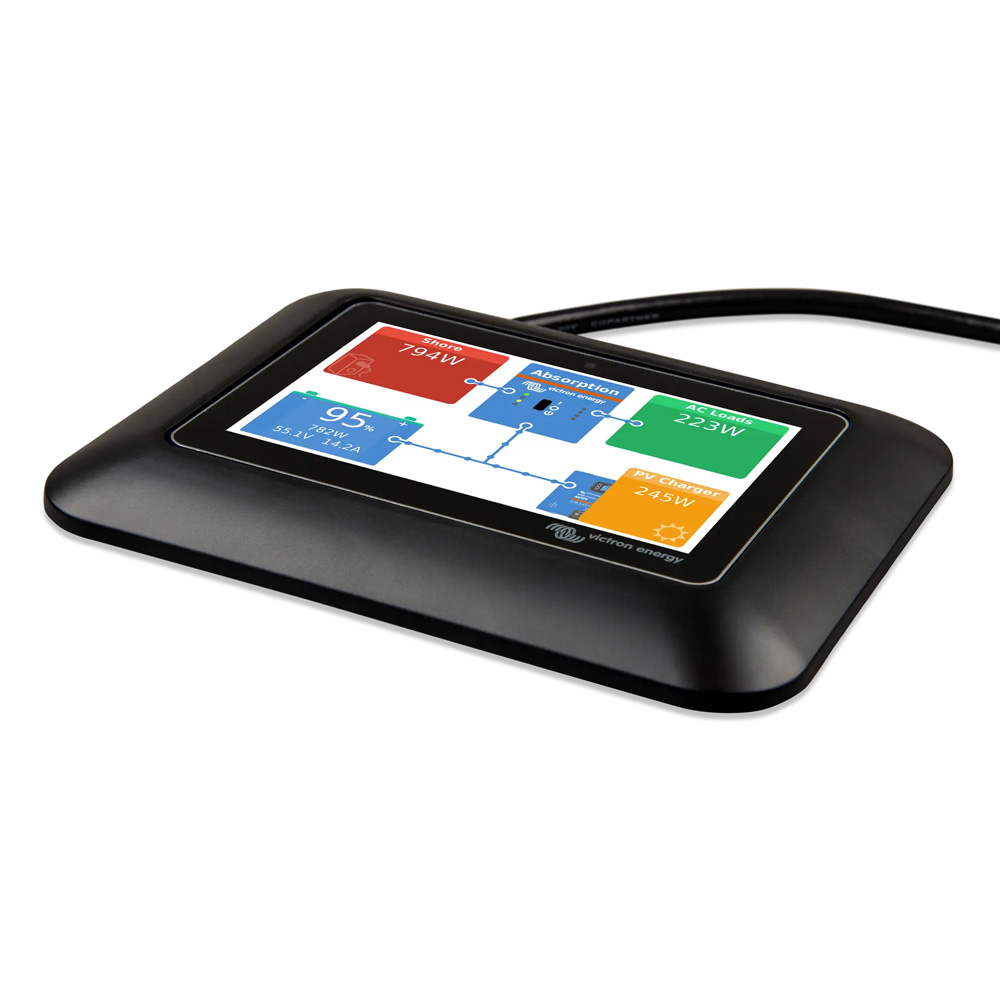 Schrägansicht auf den montierten Adapter am GX Touch 50 Gerät