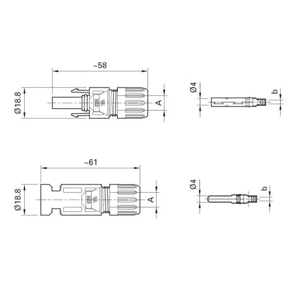 Solar-Connection Kit 3 - Battery Cable, Solar Cable and MC4 plugs