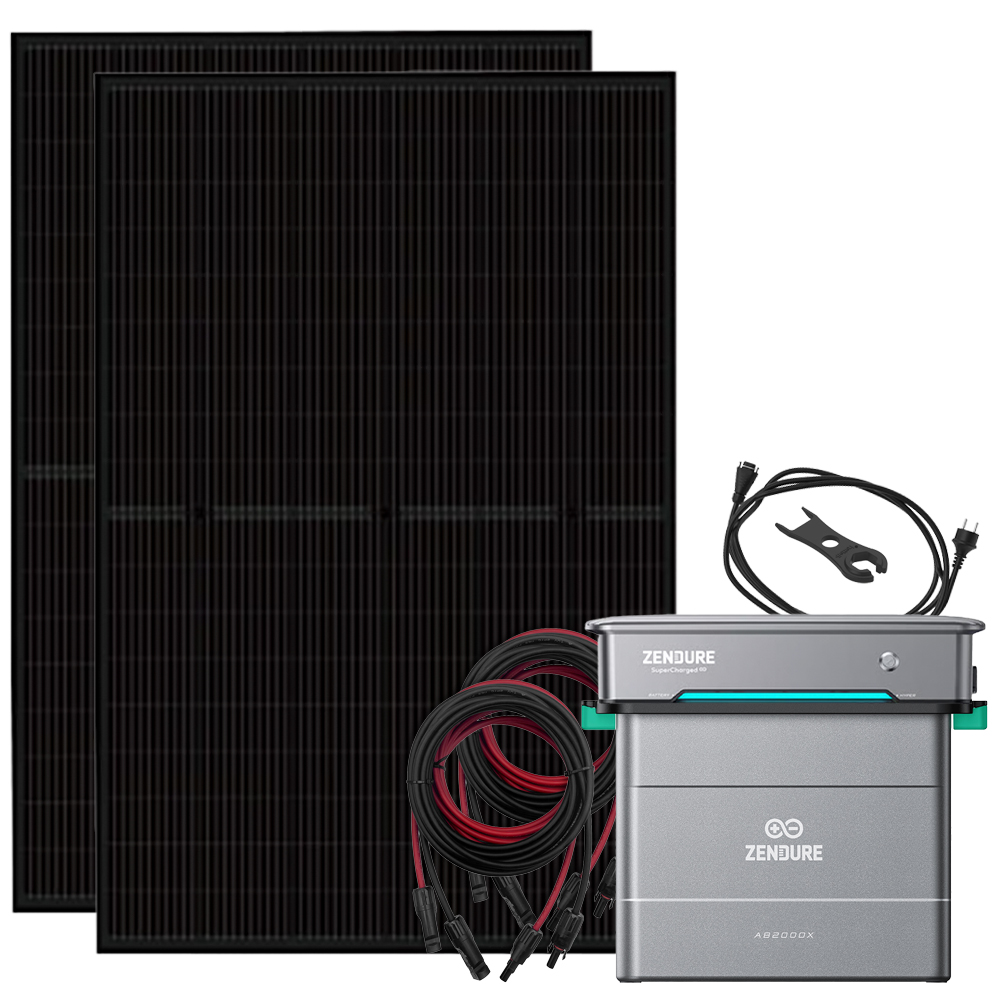 Zendure AIO-2400 Système léger 860Wp HMS-800W-2T Installation de balcon avec stockage